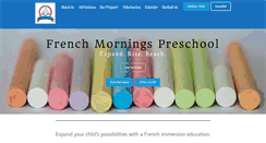 Desktop Screenshot of frenchmorningspreschool.com